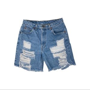 LEVIS 516 DISTRESSED SHORTS